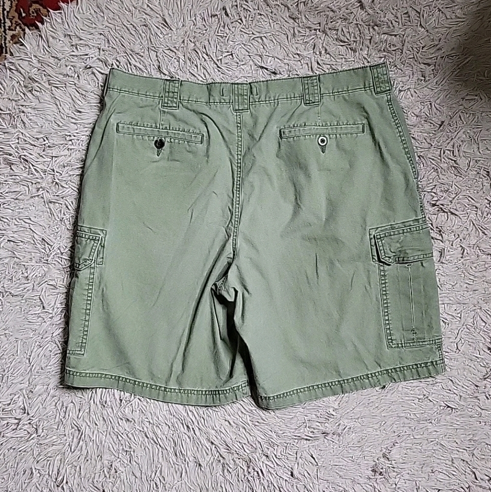 Mens L.L. Bean Cargo Shorts Size 38 Green Cotton Spring Summer Classic Preppy ✨️ - Picture 4 of 5